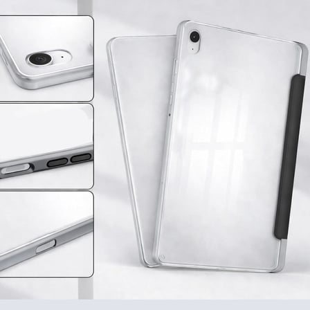 Lexroo Samsung Galaxy Tab S8 Plus ile uyumlu Tablet Kılıfı Şeffaf Arka Kapak Smart Cover