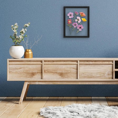 Lexroo 11x14 Parlak Cam ve Asma Donanımı Dahil Siyah Yüzen Çerçeve