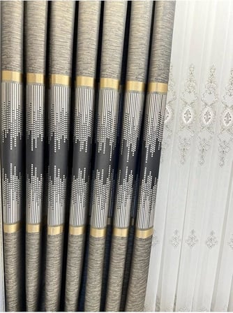 Lexroo Amasra Ft614164 V-2503 Yeşil 1/3 Sık Pileli Fon Perde Apm