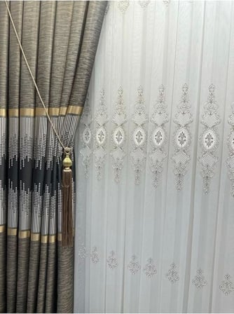 Lexroo Amasra Ft614164 V-2503 Yeşil 1/3 Sık Pileli Fon Perde Apm