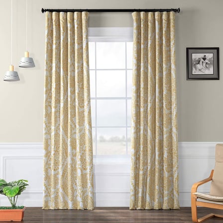Lexroo BOCH-KC16072C-108 Karartma perdesi (1 panel), 50 x 108, Çay zamanı sarı altın
