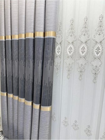 Lexroo Amasra Ft614164 V-5403 Gri 1/3 Sık Pileli Fon Perde Apm