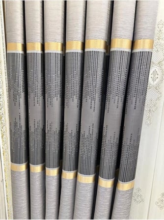 Lexroo Amasra Ft614164 V-5403 Gri 1/3 Sık Pileli Fon Perde Apm