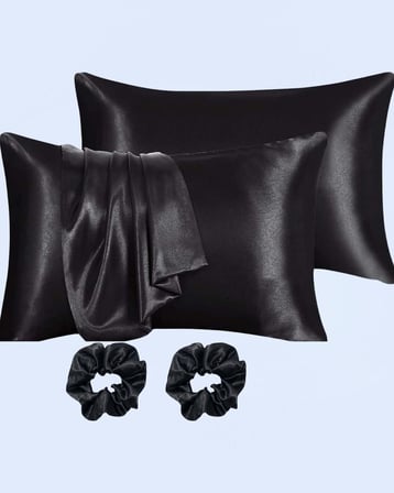 Lexroo Ipeksi Saten 50x70 Cm Yastık Kılıfı 2 Adet, Kıvırcık Saçlar,Dalgalı ve Düz saçlar