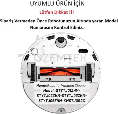 Lexroo Beyaz Vacuum Mop 2+ 3d Vacuum Mop 1c Vacuum Mop 2c Yenileme Seti Mi Robot Vacuum Mop Uyumlu