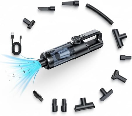 Lexroo Kablosuz El Süpürgesi, 20000 PA Güçlü Emişli, 6000 mAh Şarjlı, Fırçasız Motor, Type-C