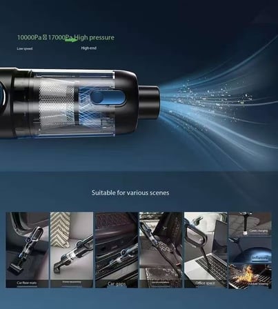 Lexroo Kablosuz El Süpürgesi, 20000 PA Güçlü Emişli, 6000 mAh Şarjlı, Fırçasız Motor, Type-C
