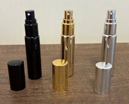 Lexroo 3 Adet Doldurulabilir Cep Parfüm Spreyi Gold Silver Black Renk Cam Parfüm Şişesi 10ML