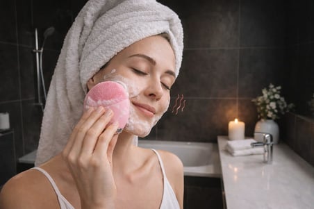 Lexroo Şarjlı Silikon Yüz Temizleme Cihazı,Sonic Titreşimli Yüz Fırçası