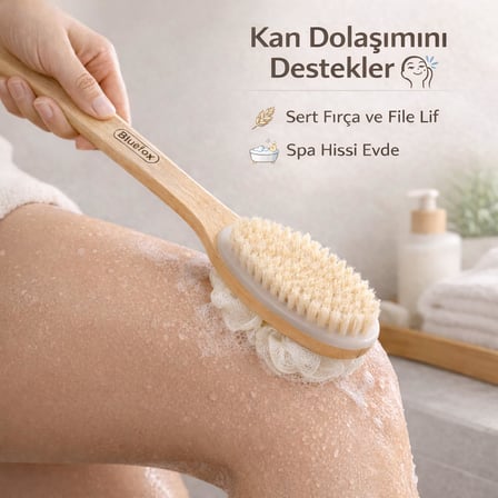 Lexroo Sırt ve Vücut Temizleme Fırçası (Lifli)