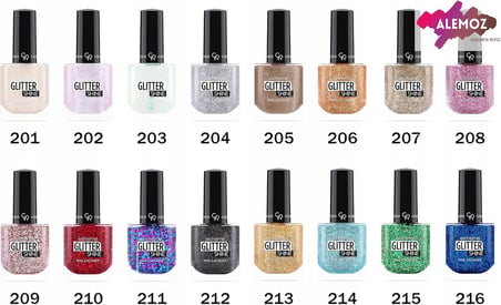 Lexroo Glitter Shine Nail Lacquer No: 202 - Işıltılı ve Simli Parlak Oje