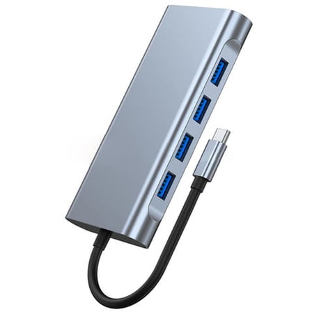 Lexroo 11 in 1 Type-C To USB Hub HDMI,Audio/, Type-C/, 4X USB 3.0/, LAN/, VGA/