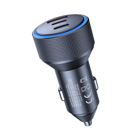 Lexroo Hepu Hp-780 105 Watt Araç Içi Şarj Cihazı 3.1A Pd 45 Watt Fast Hızlı Şarj Aleti Metal