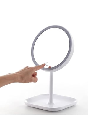 Lexroo 1X+5X ZOOM 23 LED Işıklı Makyaj Aynası, 360° Döner, Dokunmatik Sensörlü - Kablosuz Kullanım