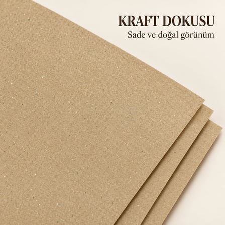 Lexroo A4 Kraft Kağıdı, 100 Adet, 21 x 29,7 cm, Kahverengi, Hobi, El İşi