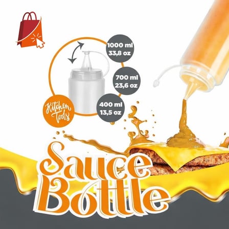 Lexroo Sos Şişesi Sosluk Ketçap Mayonez Sızdırmaz Yağlık Sirkelik İnce Uçlu Plastik Şişe BPA FREE
