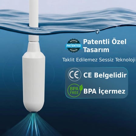 Lexroo Vayomy Silentpro Sessiz Şarjlı Otomatik Damacana Su Pompası, Dalgıç Motor, Yüksek Hızlı Dolum