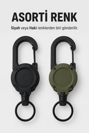 Lexroo Busstier Yoyo Anahtarlık Metal İpli Yaka Kartı Tutucu Büyük Boy Çekmeli Kart Aparatı Plastik