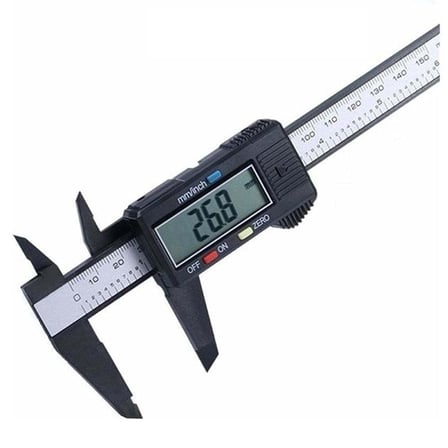 Lexroo SANEC Kumpas Dijital Karbon Fiber Hassas 150Mm Kalınlık Ölçer