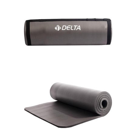 Lexroo Delta Konfor Zemin 10 MM Taşıma Askılı Pilates Minderi Yoga Matı, Antrasit