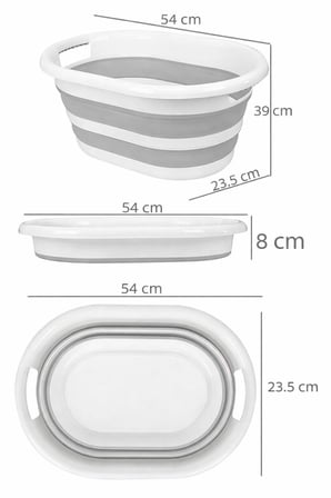 Lexroo Coverest 25 Litre Katlanabilir Silikon Çamaşır Sepeti Akordiyon Katlanır Sele Yer Kaplamayan