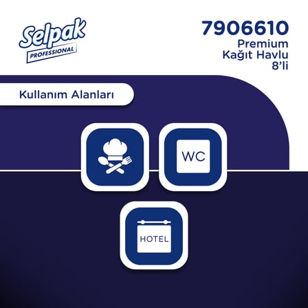 Lexroo Selpak Professional Premium Havlu Kağıt, 8 Rulo