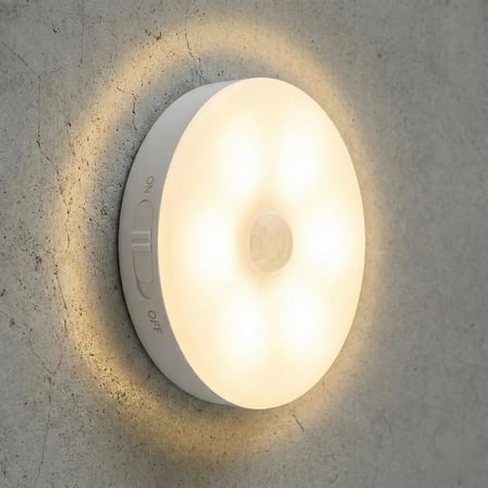 Lexroo Amber LED Hareket Sensörlü Ledli Gece Lambası Şarj Edilebilir, Taşınabilir 4000k Günışığı