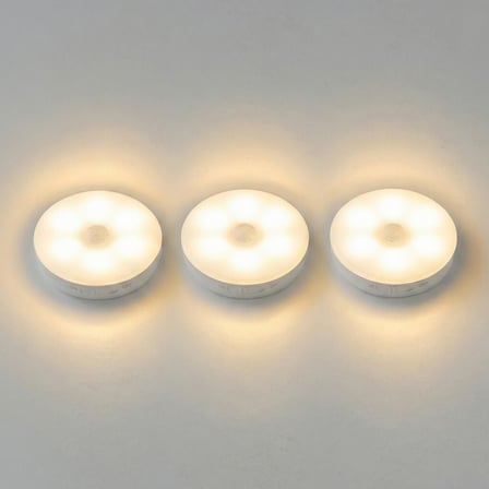 Lexroo Amber LED Hareket Sensörlü Ledli Gece Lambası Şarj Edilebilir, Taşınabilir 4000k Günışığı