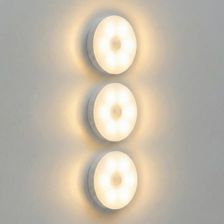 Lexroo Amber LED Hareket Sensörlü Ledli Gece Lambası Şarj Edilebilir, Taşınabilir 4000k Günışığı