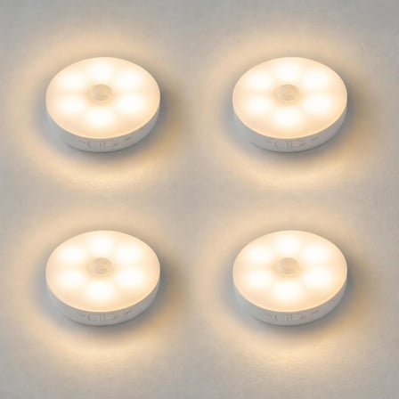 Lexroo Amber LED Hareket Sensörlü Ledli Gece Lambası Şarj Edilebilir, Taşınabilir 4000k Günışığı
