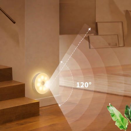 Lexroo Amber LED Hareket Sensörlü Ledli Gece Lambası Şarj Edilebilir, Taşınabilir 4000k Günışığı