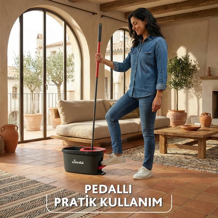 Lexroo Vileda Turbo 2in1 Yeni Pedallı Temizlik Seti 5 Yıl Garantili
