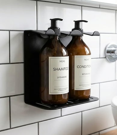 Lexroo Orret Home 2 Bölmeli Yapışkanlı Sıvı Sabunluk Standı