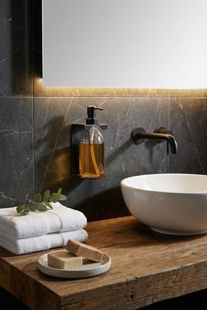 Lexroo Orret Home Tek Bölmeli Yapışkanlı Sıvı Sabunluk Standı