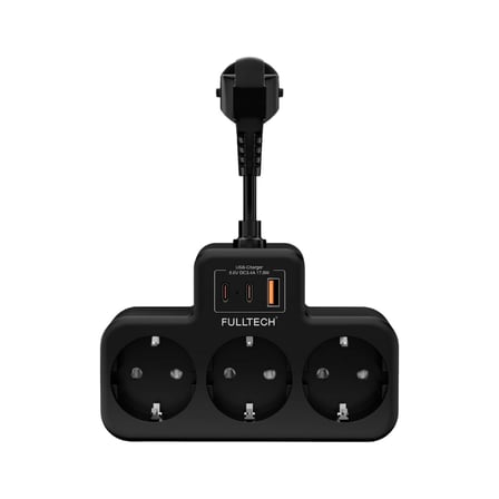 Akım Korumalı Priz, Duvar Priz Çoğaltıcı, 3x Priz Soketi, 2x Type-C Girişi, 1x Usb Girişi