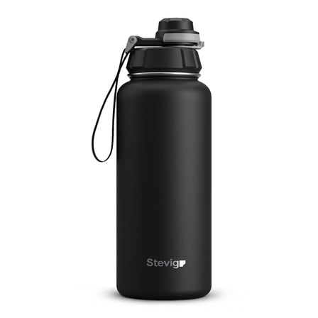 Stevig 1 Hand Leak-Proof Sızdırmaz Çelik Termos 1000 Ml Black ST-210