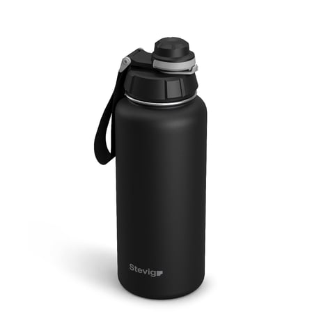 Stevig 1 Hand Leak-Proof Sızdırmaz Çelik Termos 1000 Ml Black ST-210
