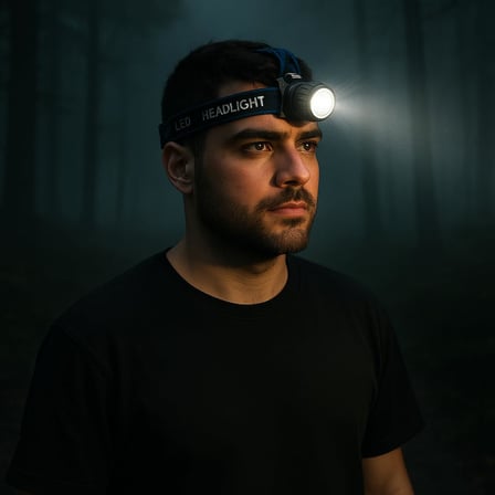 Lexroo CATA Poyraz Şarjlı Led Kafa Feneri Ayarlanabilir Zoom Özellikli 3 Modlu Beyaz Işık Outdoor