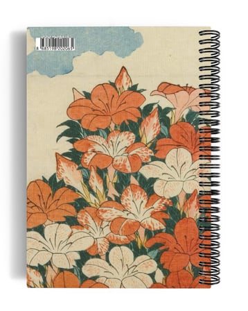 Lexroo Katsushika Hokusai/Cuckoo and Azaleas,1834 | Spiralli Defter 06 | A5 | Çizgisiz