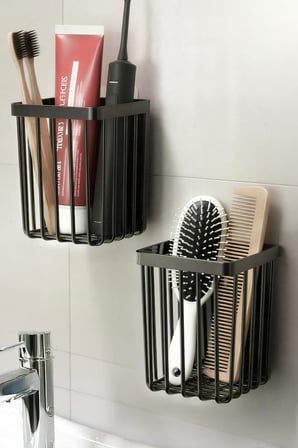 Lexroo ATA HOME 2'Li Set Yapışkanlı Diş Fırçalık, Saç Fırçası Tarak Düzenleyici