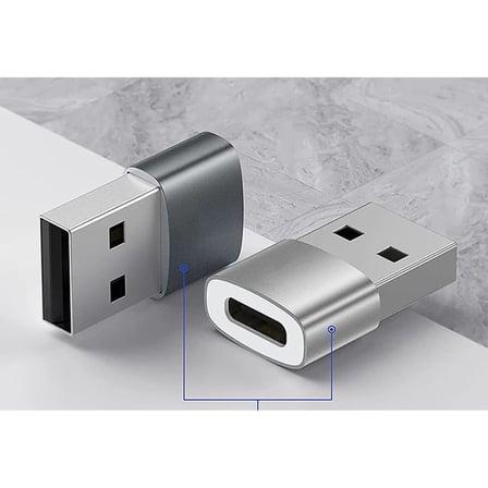 Lexroo Jouis Dönüştürücü Adaptör Araç Car Play Hızlı Şarj Usb to Type C Mini OTG Adaptör USB 3.1 to