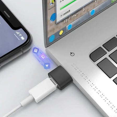 Lexroo Jouis Dönüştürücü Adaptör Araç Car Play Hızlı Şarj Usb to Type C Mini OTG Adaptör USB 3.1 to