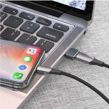 Lexroo Jouis Dönüştürücü Adaptör Araç Car Play Hızlı Şarj Usb to Type C Mini OTG Adaptör USB 3.1 to
