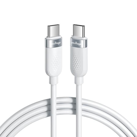 Voultage USB-C to USB-C Silikon Hızlı Şarj ve Veri Kablosu, 60W PD 480 Mbps