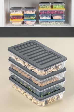 Lexroo Orret Home 4 Adet Buzdolabı Organizeri, Buzdolabı İçin Çok Amaçlı Saklama Kabı, Fresh Box