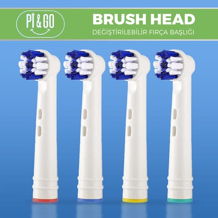 Lexroo Pi&Go Oral B Şarjlı Diş Fırçası Uyumlu Yedek Başlık