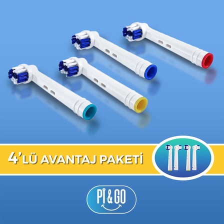 Lexroo Pi&Go Oral B Şarjlı Diş Fırçası Uyumlu Yedek Başlık
