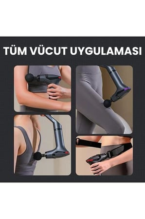 Lexroo SMAYLING Ergonomik Masaj Tabancası - Uzatma Aparatı & Germe Bandı Dahil