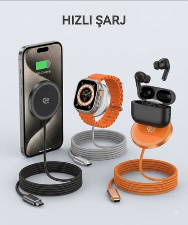 Lexroo Heartz Manyetik Kablosuz Şarj Cihazı compatible with MagSafe, 25W (BEYAZ)