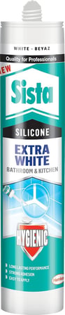 Sista Extra White Silikon Çok Amaçlı ve Su Geçirmez Mutfak ve Banyo Silikonu